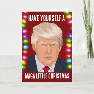 DONALD TRUMP MAGA PETITE carte de voeux de Noël