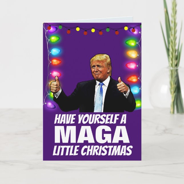 DONALD TRUMP MAGA PETITES cartes de Noël (Devant)