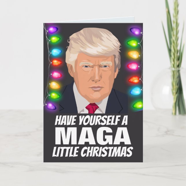 DONALD TRUMP MAGA PETITES cartes de Noël (Devant)