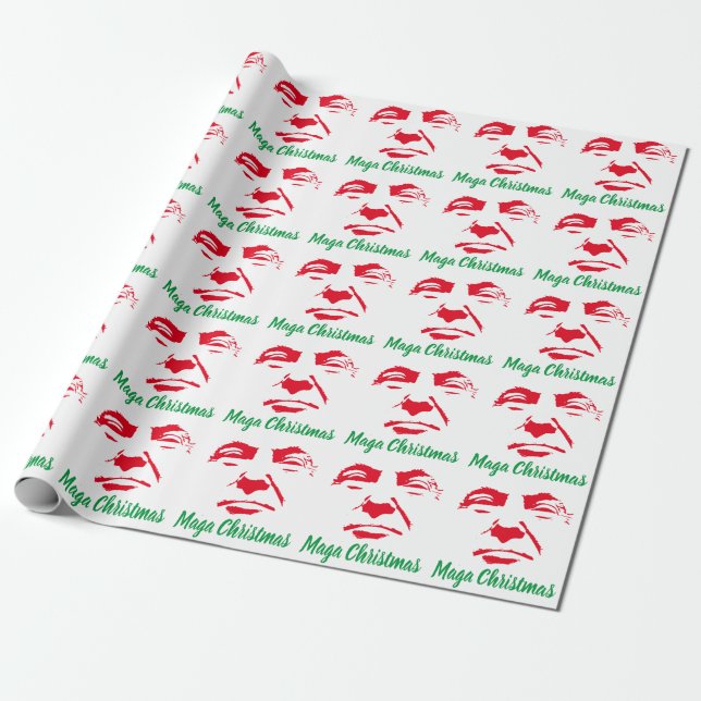 Donald Trump Maga Weihnachten Geschenkpapier (Ungerollt)