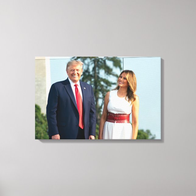 Donald Trump & Melania 4. Juli 2020 Leinwanddruck (Vorderseite)