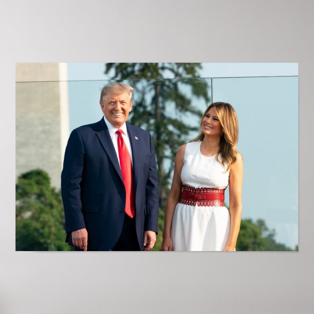 Donald Trump & Melania 4. Juli 2020 Poster (Vorne)