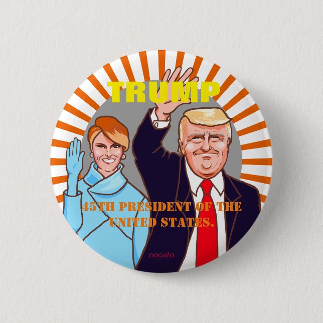 Donald Trump & Melania.President of the U.S.A. Button (Vorderseite)