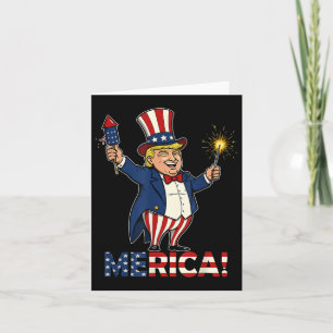 Donald Trump Merica 4. Juli Feuerwerk Patrioti Karte
