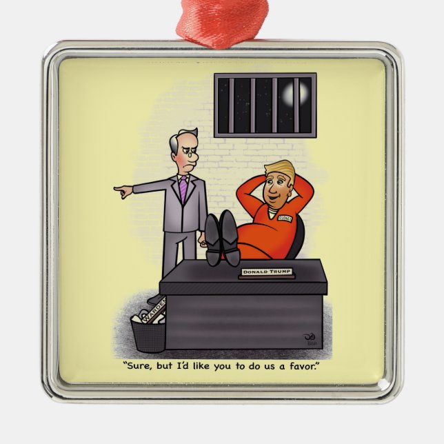 Donald Trump Metal Ornament (Vorne)