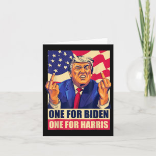 Donald Trump Middle Finger Biden Harris America Re Karte