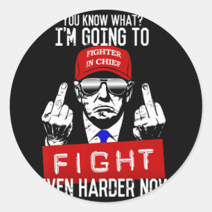 Donald Trump Middle Finger Dreht ab Pro Republ Runder Aufkleber