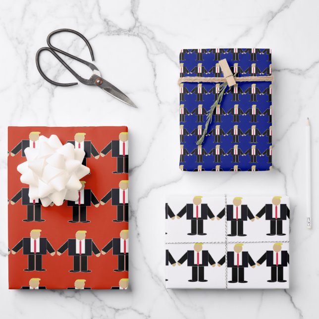 Donald Trump Minis Geschenkpapier Set (Vorderseite)