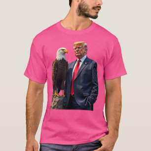 Donald Trump mit American Bald Eagle - Patriotic T-Shirt