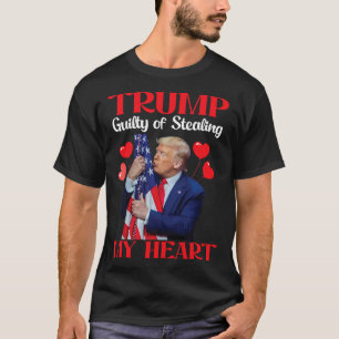 Donald Trump mit der Fahne Trumps, der die Schuld T-Shirt