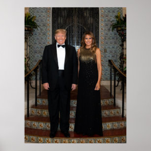 Donald Trump mit First Lady Melania Poster