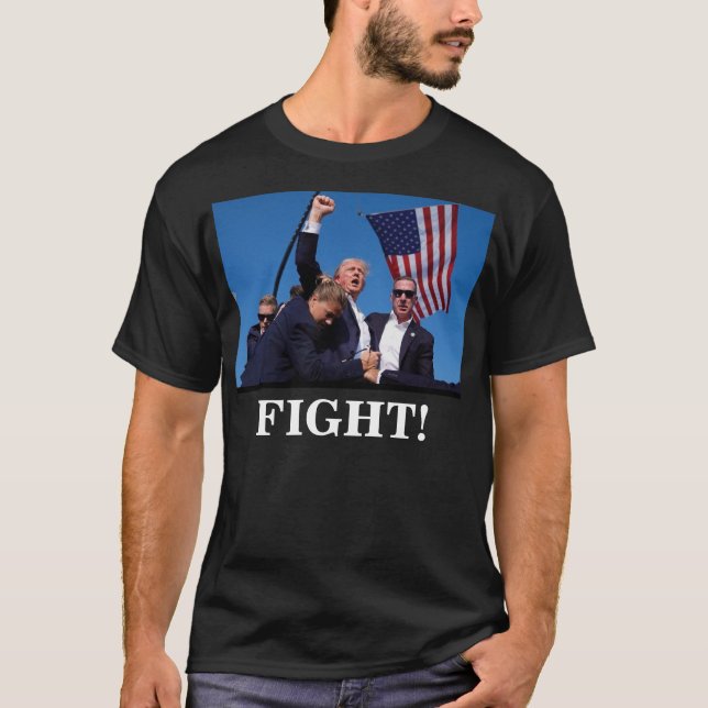 Donald Trump: Mordversuch im Kampf T-Shirt (Vorderseite)