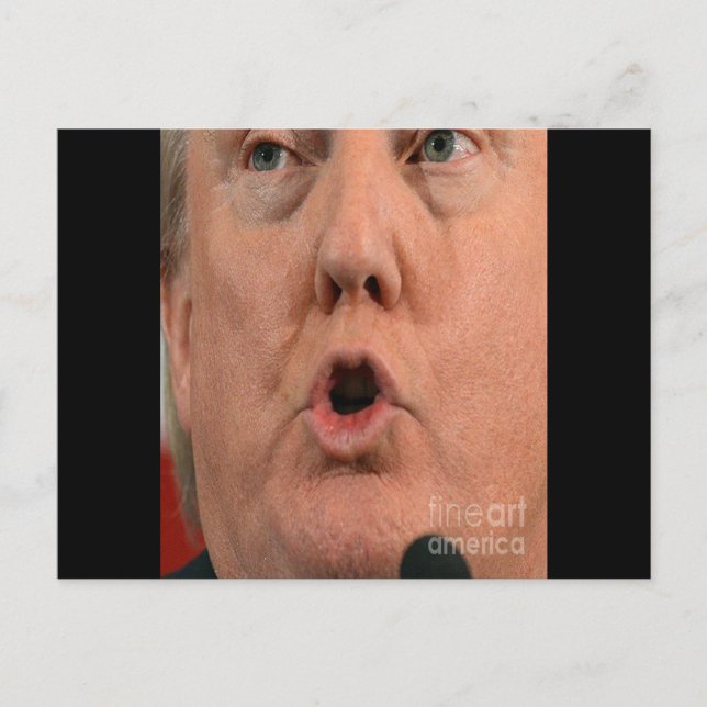 Donald Trump Mouth Postkarte (Vorderseite)