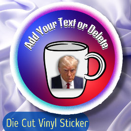 Donald Trump Mugshot Custom Text Election Policies Aufkleber