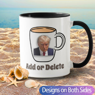 Donald Trump Mugshot Custom Text Political Novelty Tasse