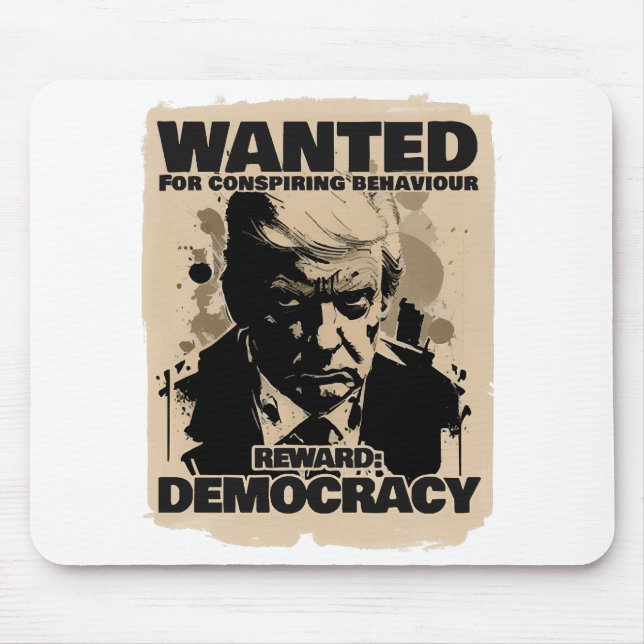 Donald Trump Mugshot Gewollt Poster - Georgia Coun Mousepad (Vorne)