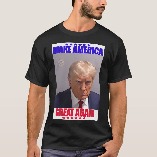 Donald Trump Mugshot macht Amerika wieder groß T-Shirt (Vorderseite)