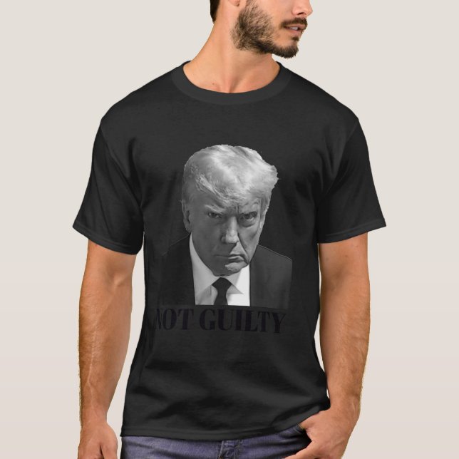 Donald Trump Mugshot Not Guilty Pro Präsident sind T-Shirt (Vorderseite)