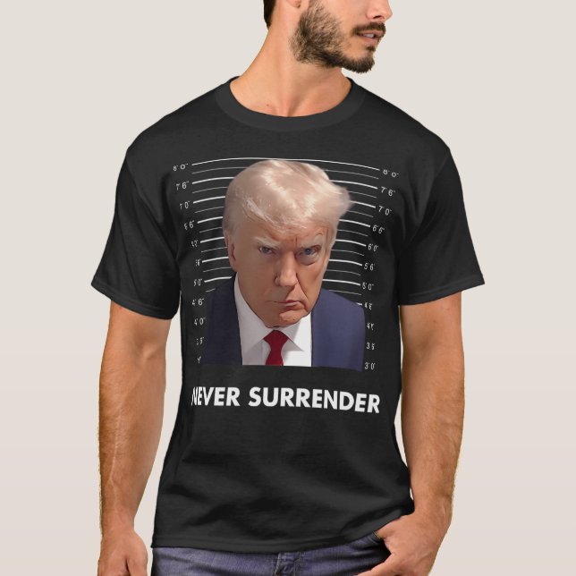 Donald Trump Mugshot Not Guilty Trump Unterstützer T-Shirt (Vorderseite)