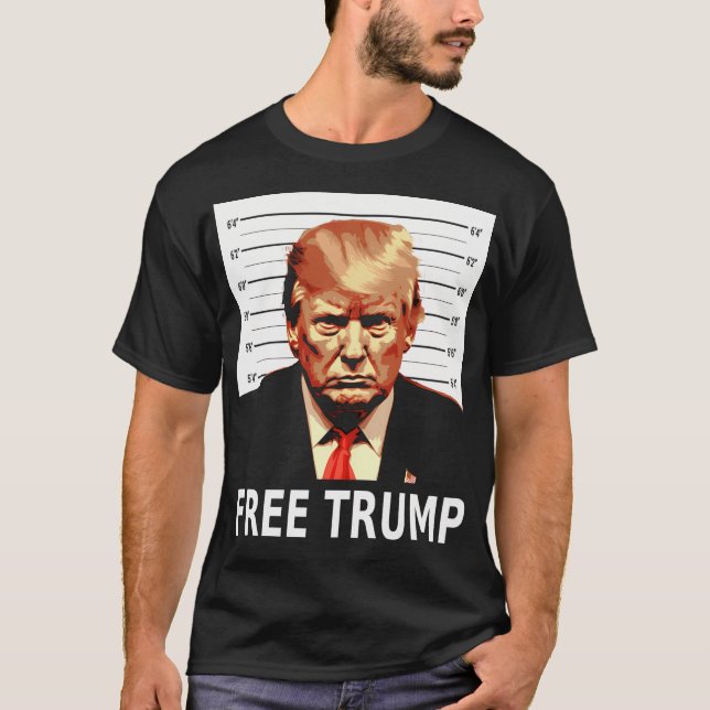 Donald Trump Mugshot T-Shirt (Vorderseite)