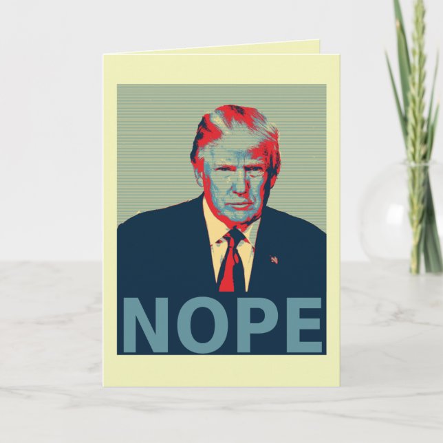 Donald Trump-Nope-Wahlloser Karte (Vorderseite)