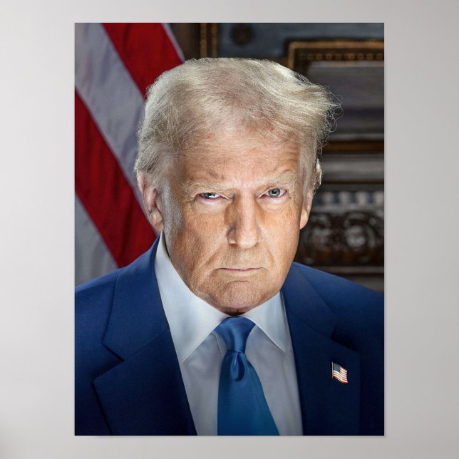 Donald Trump Offiziell Portrait Foto 2025 Poster (Vorne)