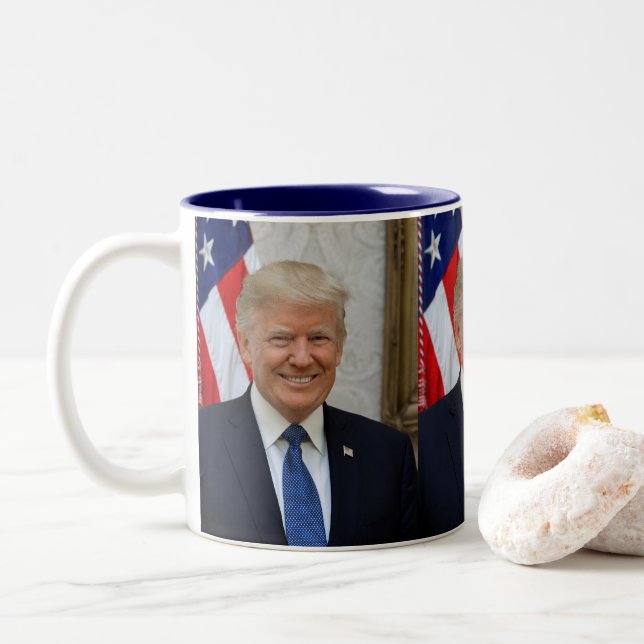 Donald Trump offiziell Zweifarbige Tasse (Mit Donut)