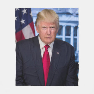 Donald Trump Offizielles Präsidentenportrait Fleecedecke