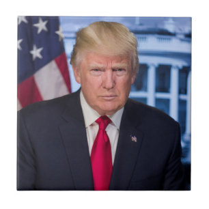 Donald Trump Offizielles Präsidentenportrait Fliese