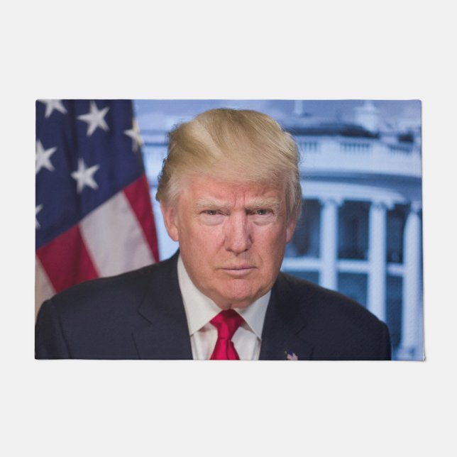 Donald Trump Offizielles Präsidentenportrait Fußmatte (Vorderseite)