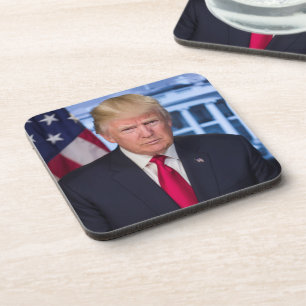 Donald Trump Offizielles Präsidentenportrait Getränkeuntersetzer