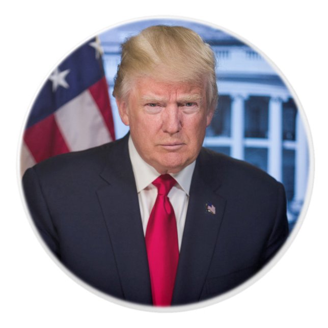 Donald Trump Offizielles Präsidentenportrait Keramikknauf (Vorderseite)