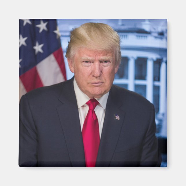 Donald Trump Offizielles Präsidentenportrait Magnet (Vorne)