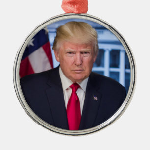 Donald Trump Offizielles Präsidentenportrait Ornament Aus Metall