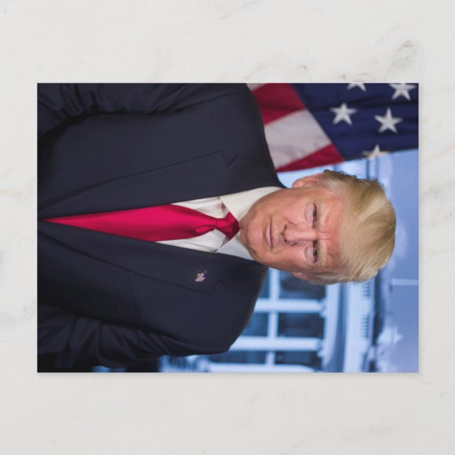 Donald Trump Offizielles Präsidentenportrait Postkarte (Vorderseite)