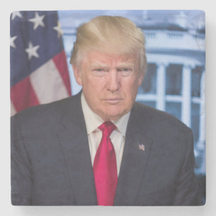 Donald Trump Offizielles Präsidentenportrait Steinuntersetzer
