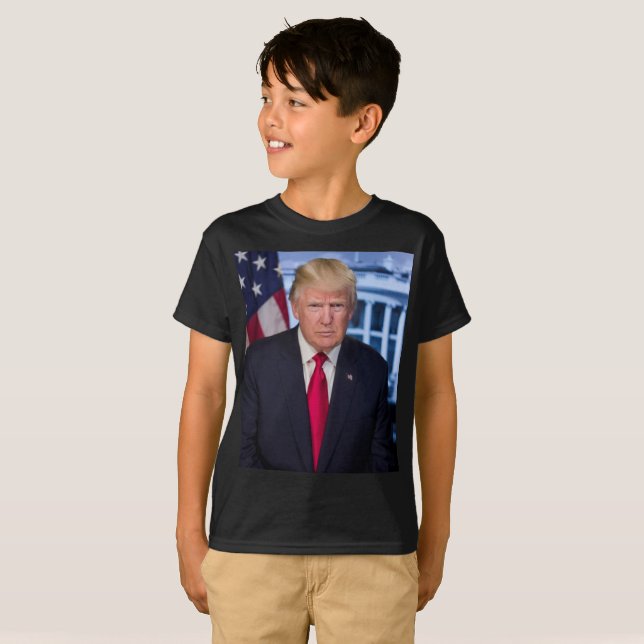 Donald Trump Offizielles Präsidentenportrait T-Shirt (Vorne ganz)