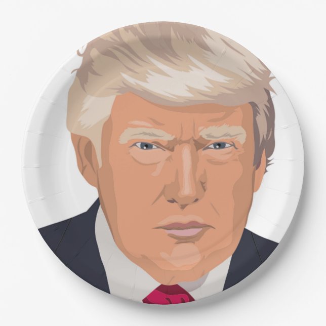 DONALD TRUMP PAPPTELLER (Vorderseite)
