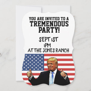 DONALD TRUMP-PARTY EINLADUNGEN ZURÜCK