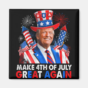 Donald Trump Patriotic Feuerwerk machen 4. Juli G Magnet