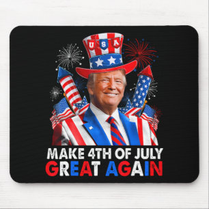 Donald Trump Patriotic Feuerwerk machen 4. Juli G Mousepad