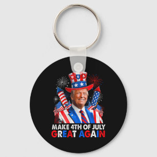 Donald Trump Patriotic Feuerwerk machen 4. Juli G Schlüsselanhänger