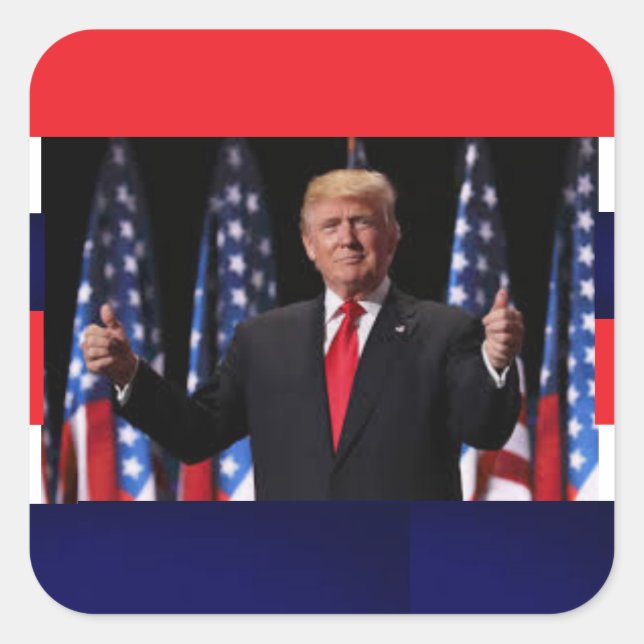 Donald Trump Patriotic Sticker (Vorderseite)