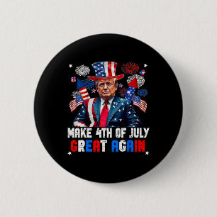 Donald Trump Patriotisches Feuerwerk macht 4. Juli Button