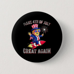 Donald Trump Patriotisches Feuerwerk Macht 4. Juli Button