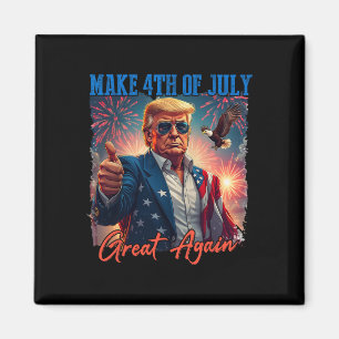 Donald Trump Patriotisches Feuerwerk Macht 4. Juli Magnet