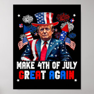 Donald Trump Patriotisches Feuerwerk Macht 4. Juli Poster