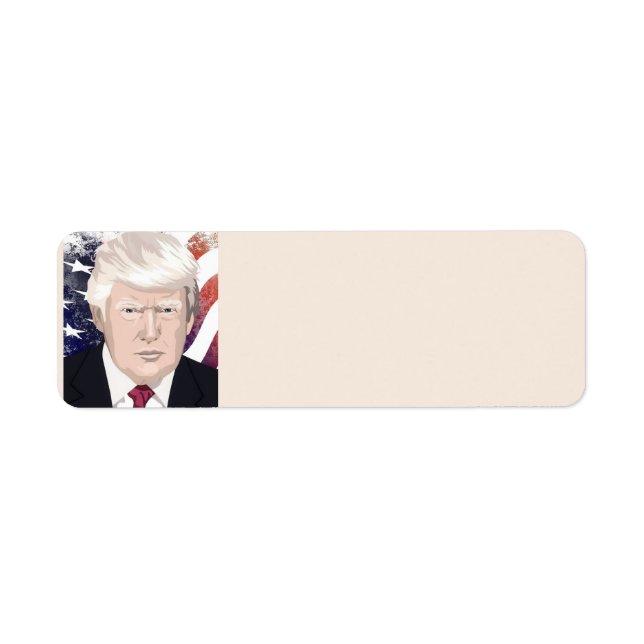 DONALD TRUMP PERSONALISIERTE RÜCKSENDEADRESSEN-AUF (Vorne)
