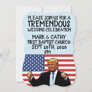 DONALD TRUMP - PERSONALISIERTE WEDING-EINLEITUNGEN EINLADUNG