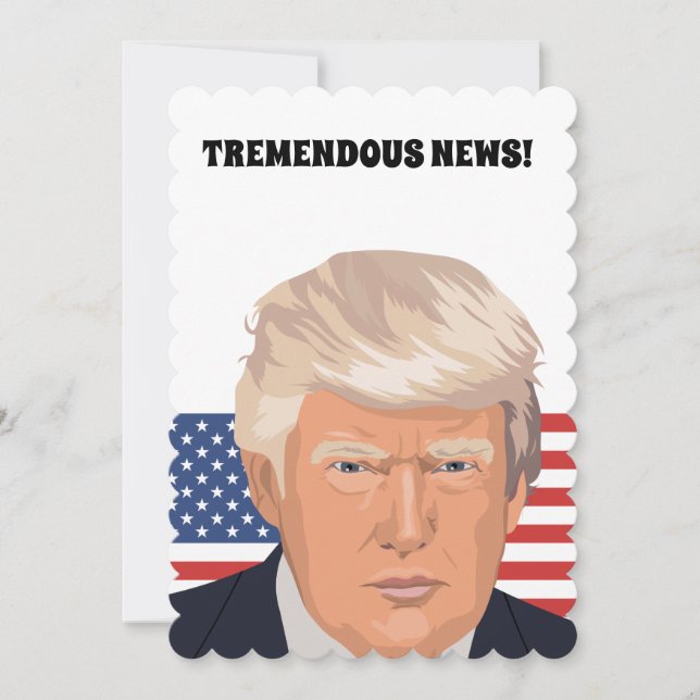 DONALD TRUMP PERSONALISIERTER GEBURTSTAGSPARTEINVI EINLADUNG (Vorderseite)